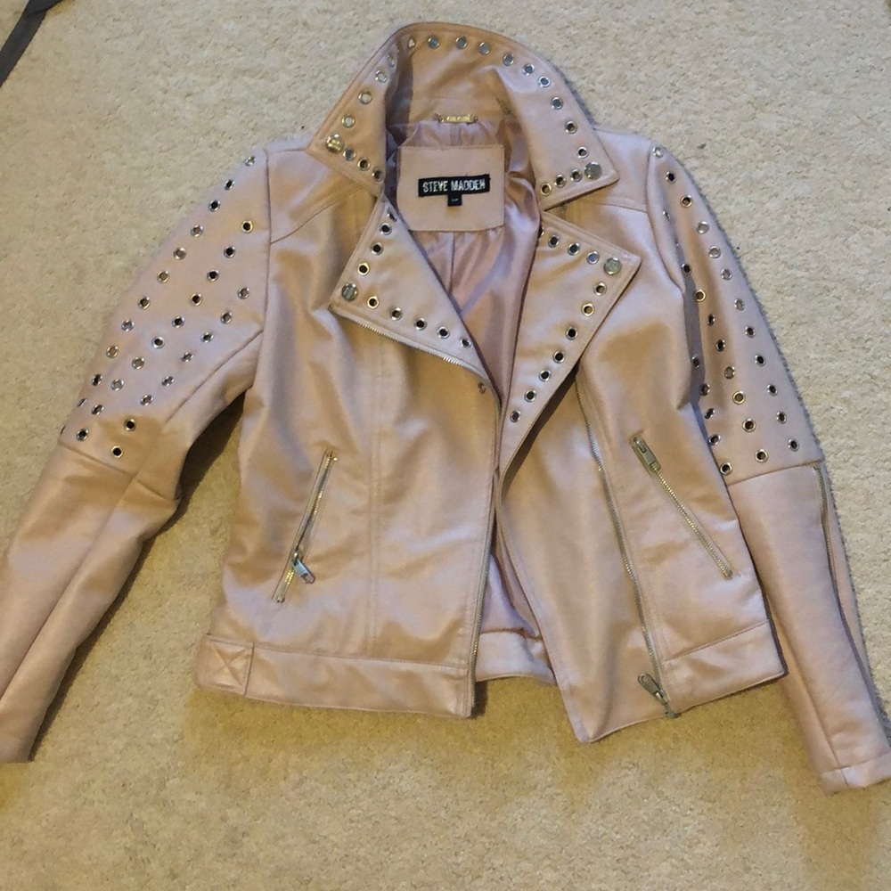 Pink Leather Steve Madden coat